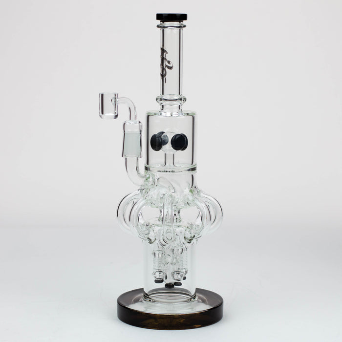 15" H2O Glass water recycle bong [H2O-20] Glass Bong Canadian Distributor Black