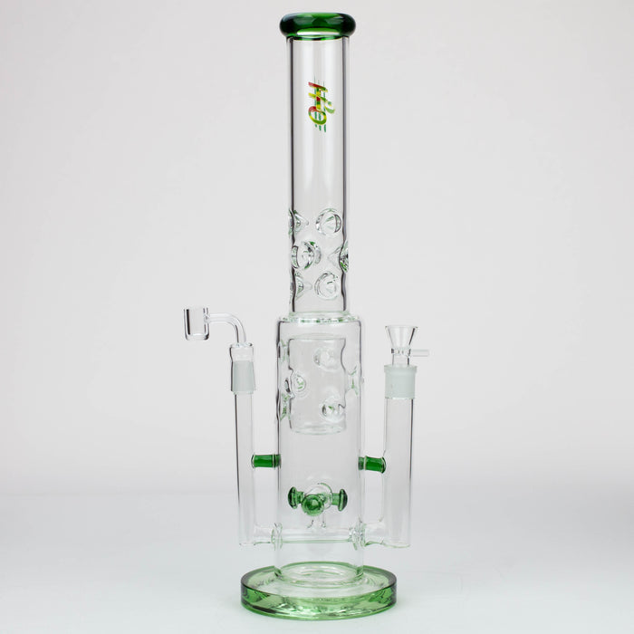 19" H2O 2-in-1 Double Joint glass water bong [H2O-22]