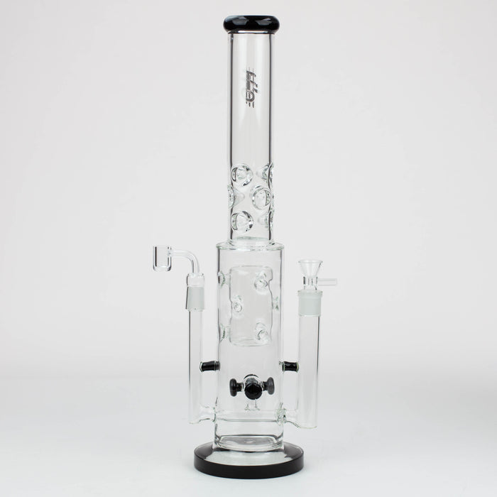 19" H2O 2-in-1 Double Joint glass water bong [H2O-22]