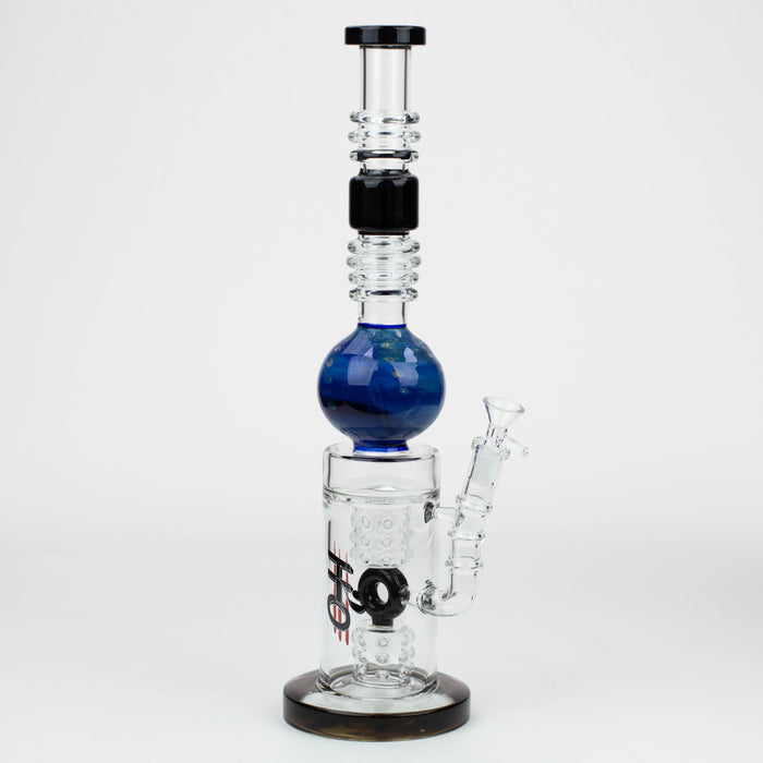 15" H2O Gold fumed sphere Glass water bong [H2O-23] Glass Bong Canadian Distributor Black