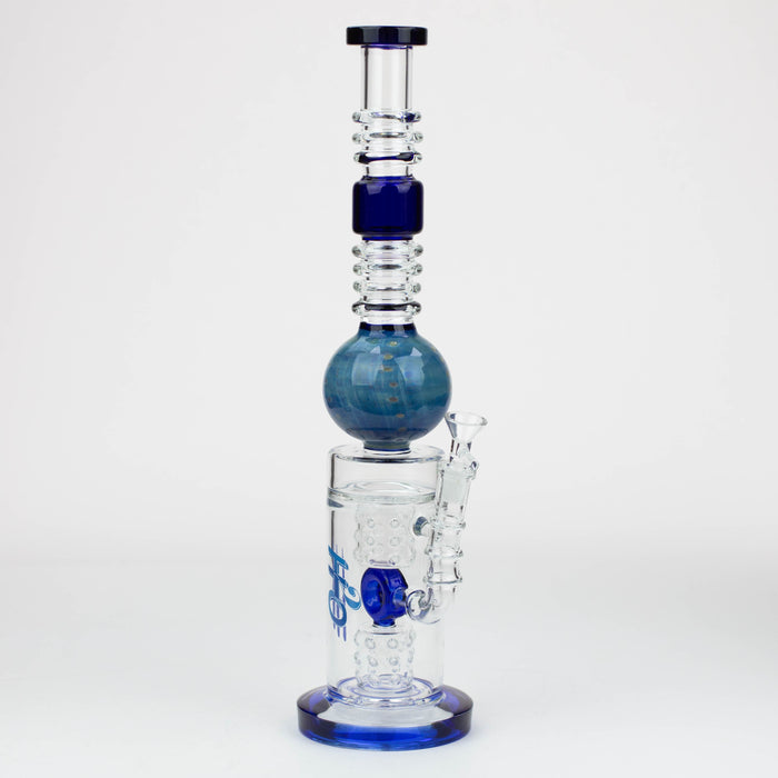 15" H2O Gold fumed sphere Glass water bong [H2O-23] Glass Bong Canadian Distributor Blue
