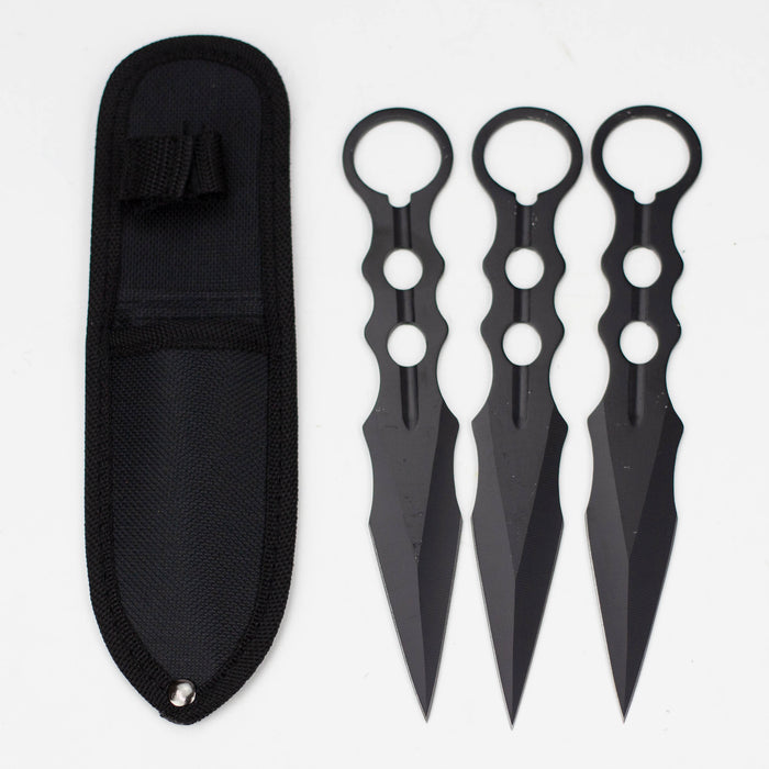 3pc Throwing Knife Set with Sheath [T00109BK]