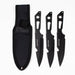8" Three Piece Hunt Down Black Throwing Knife Set With Fish Hook [9569] Throwing Knife Canadian Distributor