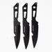 8" Three Piece Hunt Down Black Throwing Knife Set With Fish Hook [9569] Throwing Knife Canadian Distributor