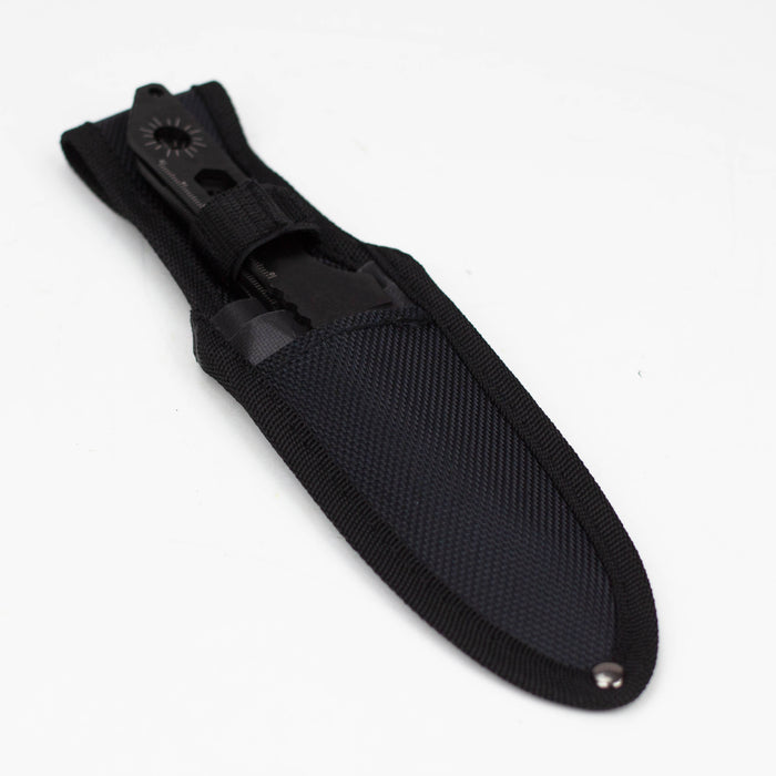 8" Three Piece Hunt Down Black Throwing Knife Set With Fish Hook [9569] Throwing Knife Canadian Distributor