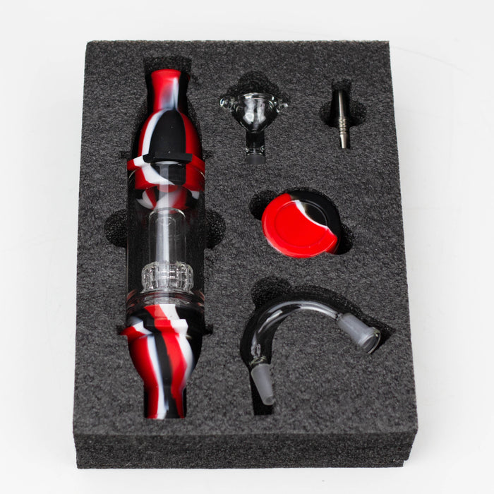 Slicone and Titanium Nectar Collector Kit [AK10] Glass Hand Pipe Canadian Distributor Black/Red/White