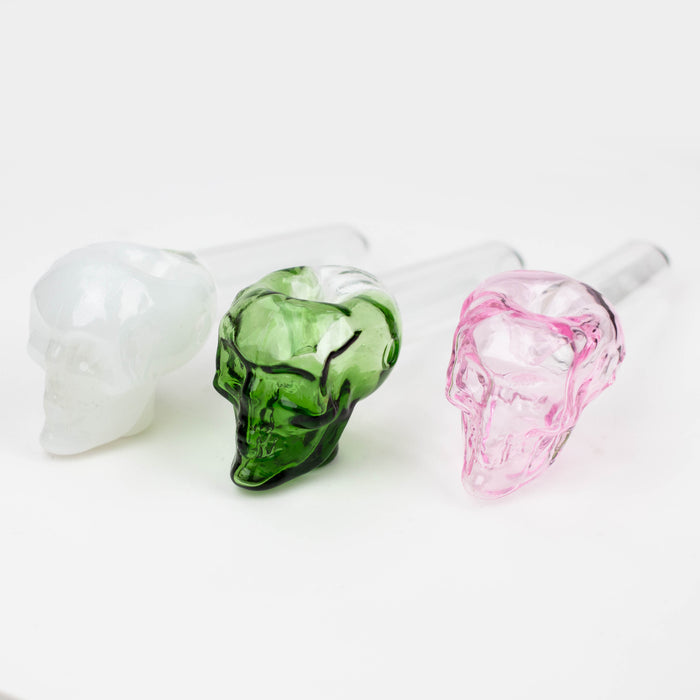 5" GLASS PIPE-SKULL [AC238]
