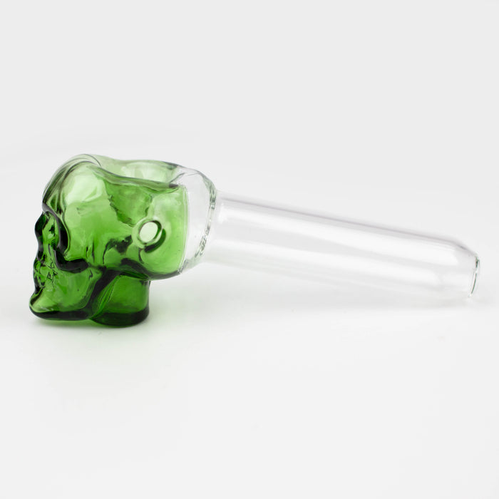 5" GLASS PIPE-SKULL [AC238]