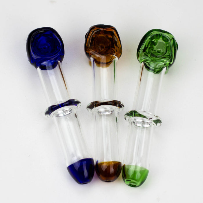 4" GLASS PIPE-SKULL [GP04]