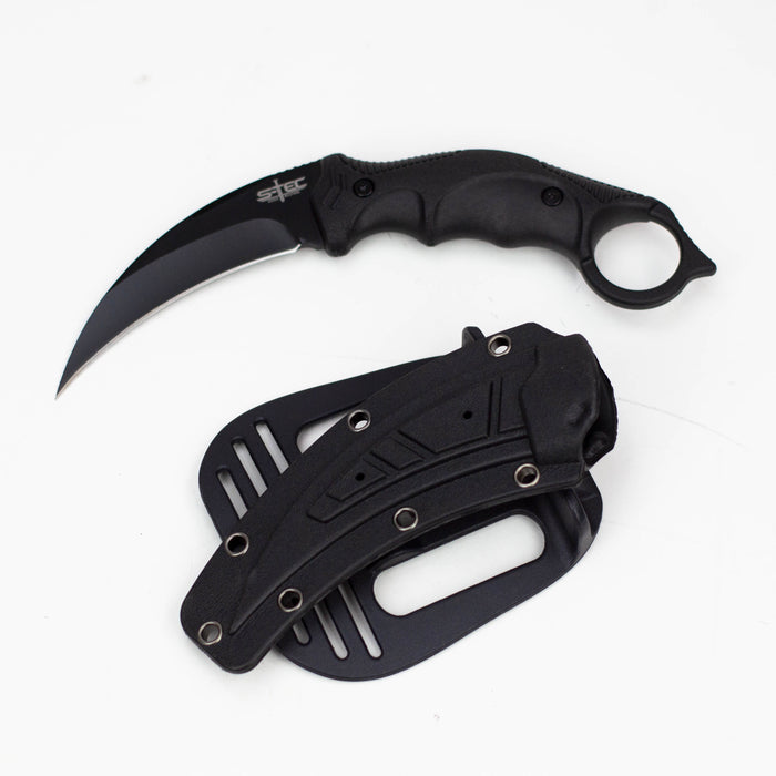8" Black Boot Skinner  Knife with Sheath [TS201BK]