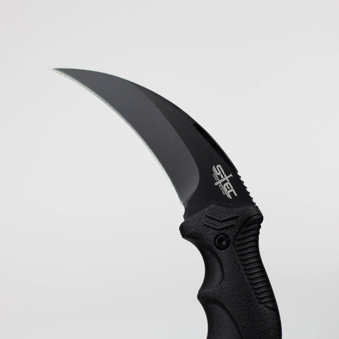8" Black Boot Skinner  Knife with Sheath [TS201BK]