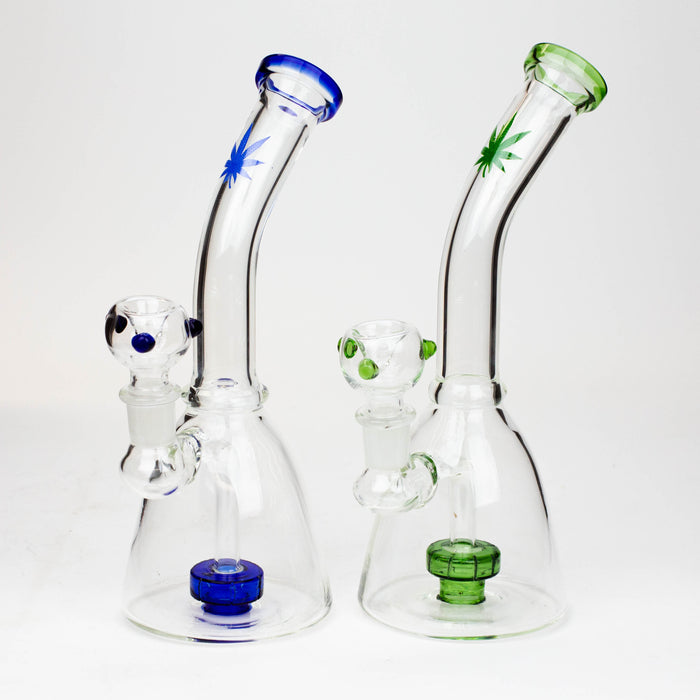 10" bent neck tire diffuser glass bong