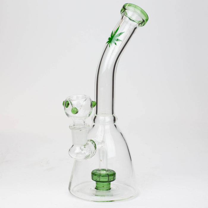 10" bent neck tire diffuser glass bong