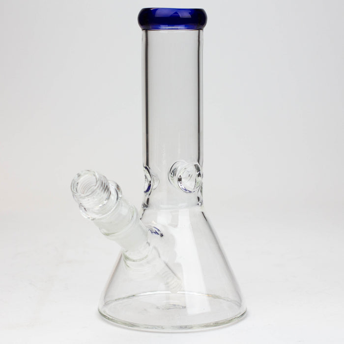 8" Classic beaker glass water bong Glass Bong ONE Blue