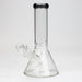 8" Classic beaker glass water bong Glass Bong ONE Black