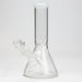 8" Classic beaker glass water bong Glass Bong ONE White