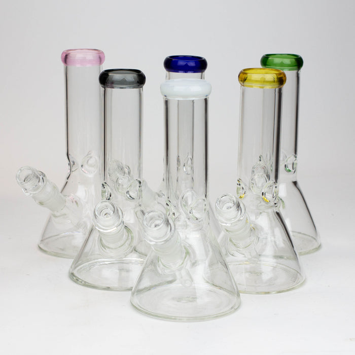 8" Classic beaker glass water bong Glass Bong ONE