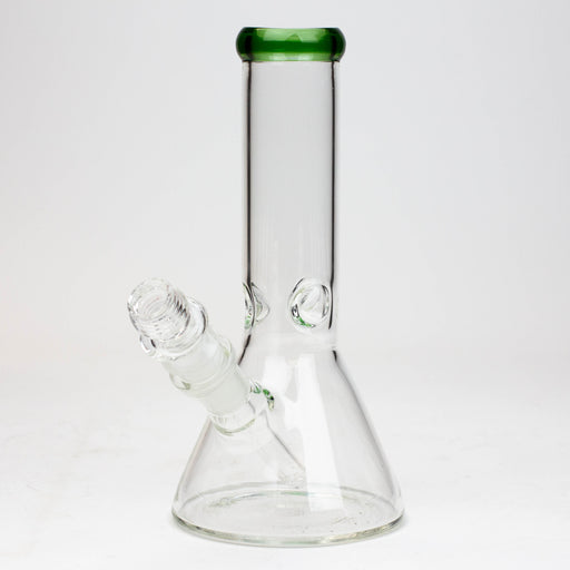 8" Classic beaker glass water bong Glass Bong ONE Green