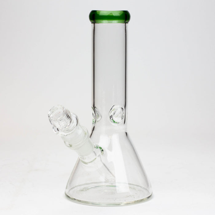 8" Classic beaker glass water bong Glass Bong ONE Green