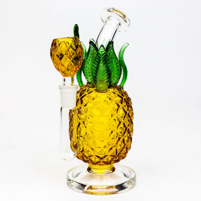 7.5" Pineapple glass water bong Glass Bong ONE Gold