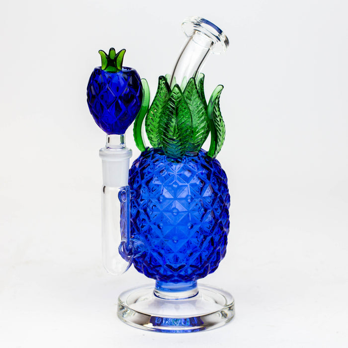 7.5" Pineapple glass water bong Glass Bong ONE Blue