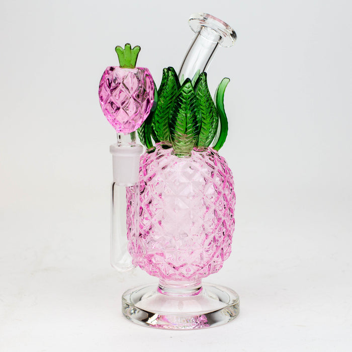 7.5" Pineapple glass water bong Glass Bong ONE Pink