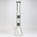 19" SPARK 7 mm double percolator glass water bong Glass Bong ONE T-Black