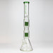 19" SPARK 7 mm double percolator glass water bong Glass Bong ONE Green