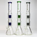 19" SPARK 7 mm double percolator glass water bong Glass Bong ONE