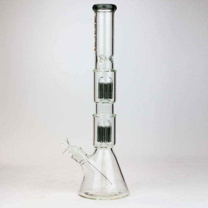 19" SPARK 7 mm double percolator glass water bong Glass Bong ONE