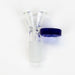 Leaf stamped bowl for 14 mm female Joint Bowl · Popper ONE Blue
