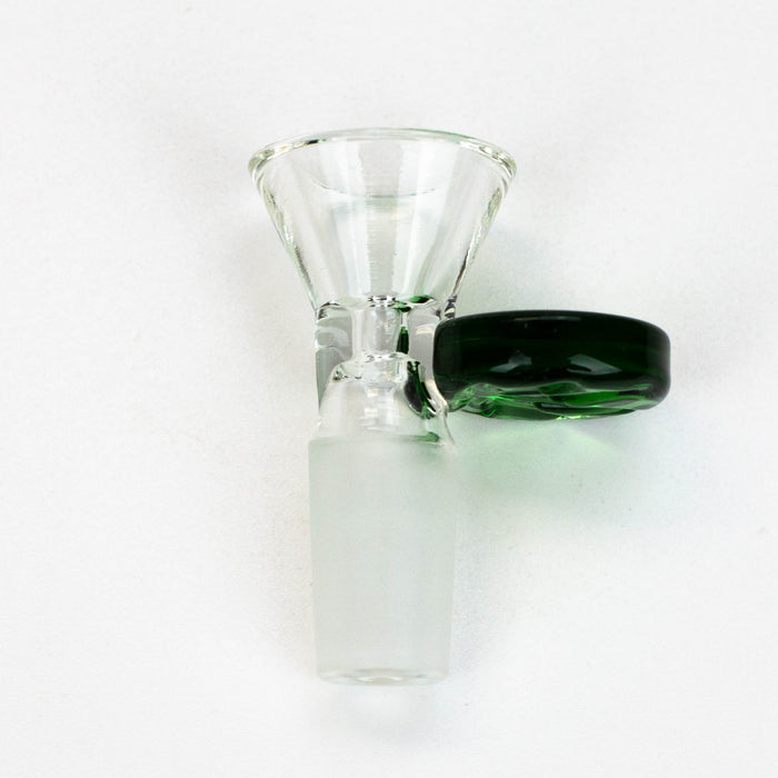 Leaf stamped bowl for 14 mm female Joint Bowl · Popper ONE Green