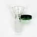 Leaf stamped bowl for 14 mm female Joint Bowl · Popper ONE Green