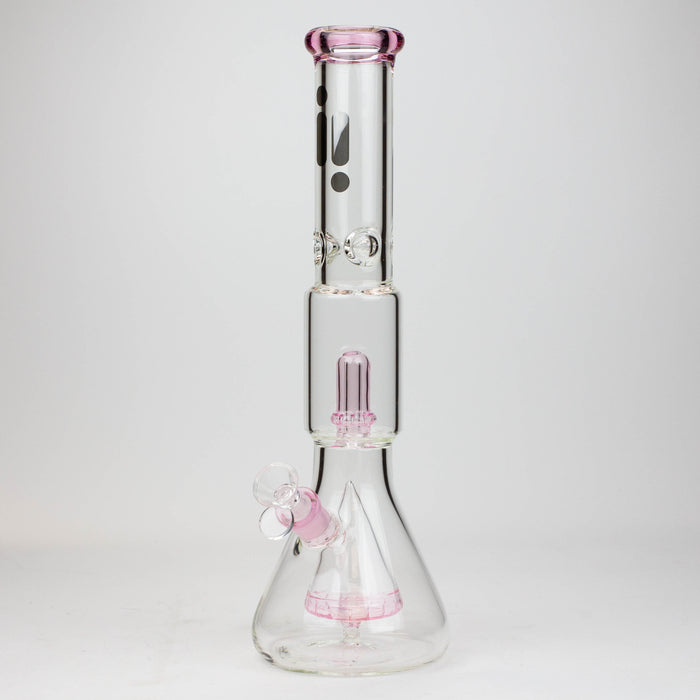 16" Infyniti showerhead percolator with Cone diffuser 7 mm glass bong Glass Bong ONE Pink
