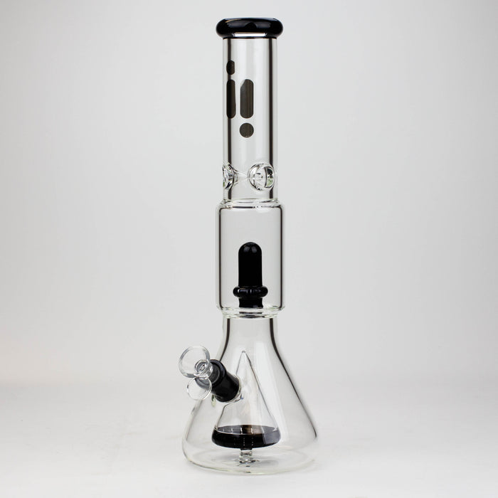 16" Infyniti showerhead percolator with Cone diffuser 7 mm glass bong Glass Bong ONE Black