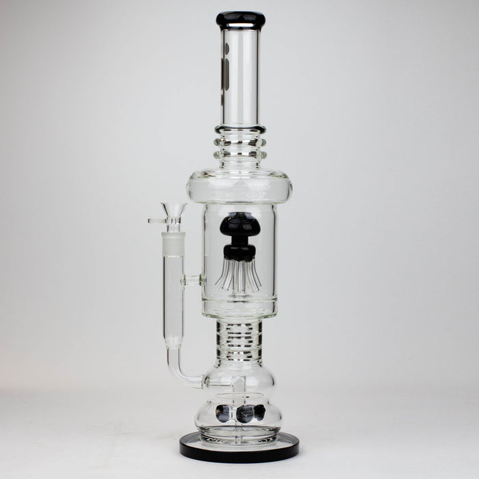 19" Infyniti 7mm flower Diff. and Reverse percolator glass bong Glass Bong ONE