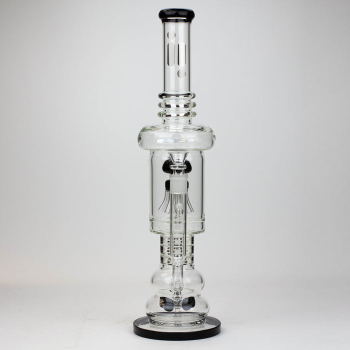 19" Infyniti 7mm flower Diff. and Reverse percolator glass bong Glass Bong ONE