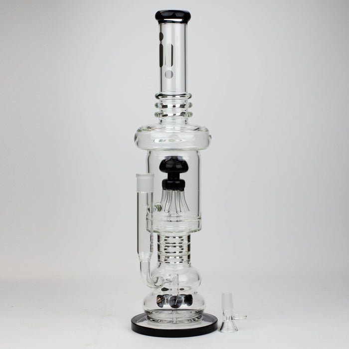19" Infyniti 7mm flower Diff. and Reverse percolator glass bong Glass Bong ONE