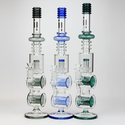 18.5" Infyniti Double ring glass water bong Bongs ONE