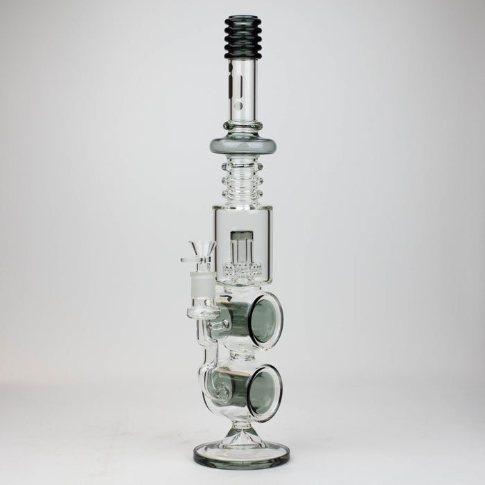 18.5" Infyniti Double ring glass water bong Glass Bong ONE