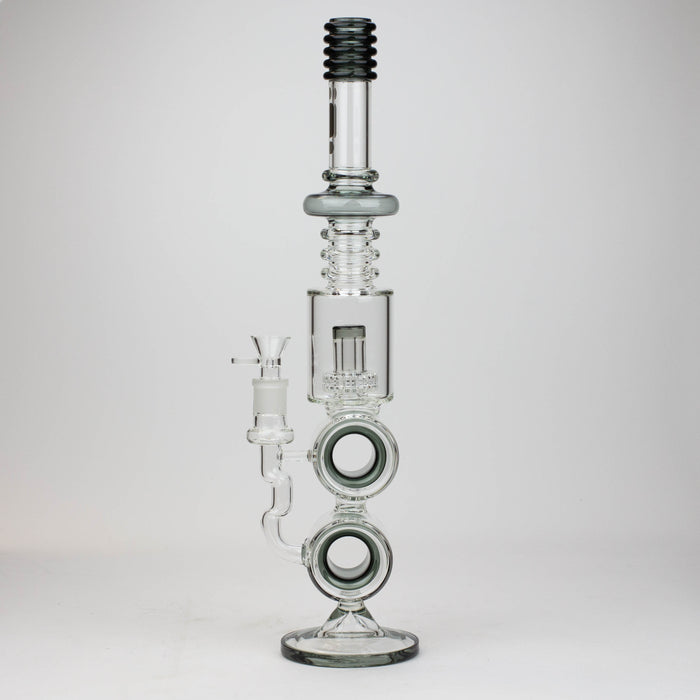 18.5" Infyniti Double ring glass water bong Glass Bong ONE