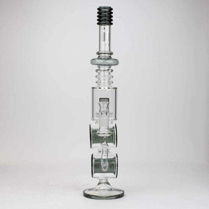 18.5" Infyniti Double ring glass water bong Glass Bong ONE