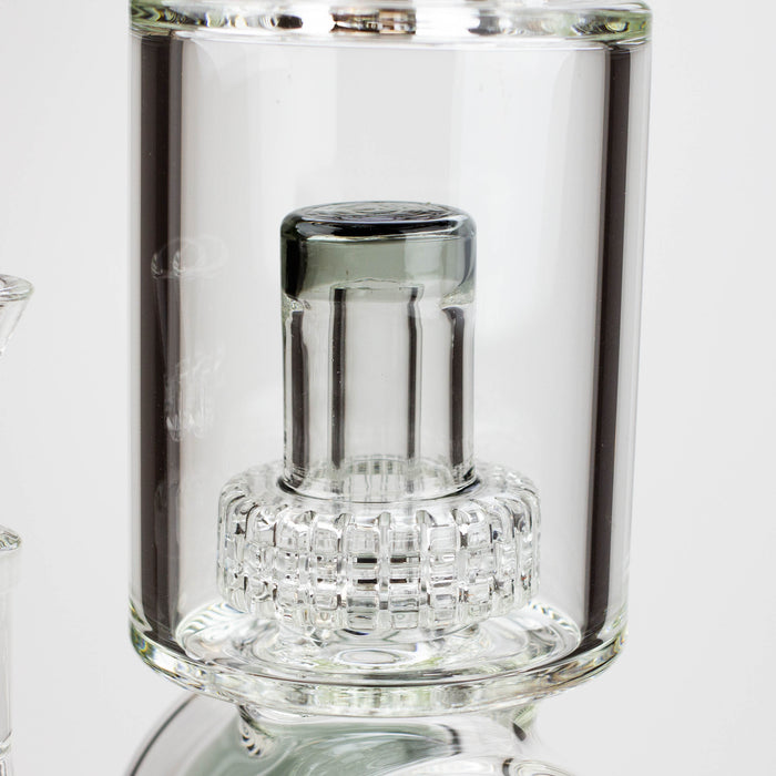 18.5" Infyniti Double ring glass water bong Glass Bong ONE