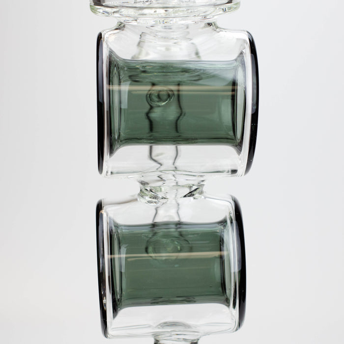 18.5" Infyniti Double ring glass water bong Glass Bong ONE