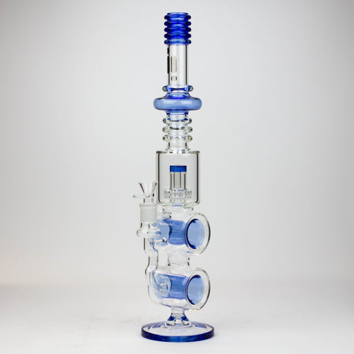 18.5" Infyniti Double ring glass water bong Bongs ONE Blue