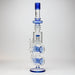 18.5" Infyniti Double ring glass water bong Glass Bong ONE Blue