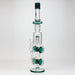 18.5" Infyniti Double ring glass water bong Glass Bong ONE Teal