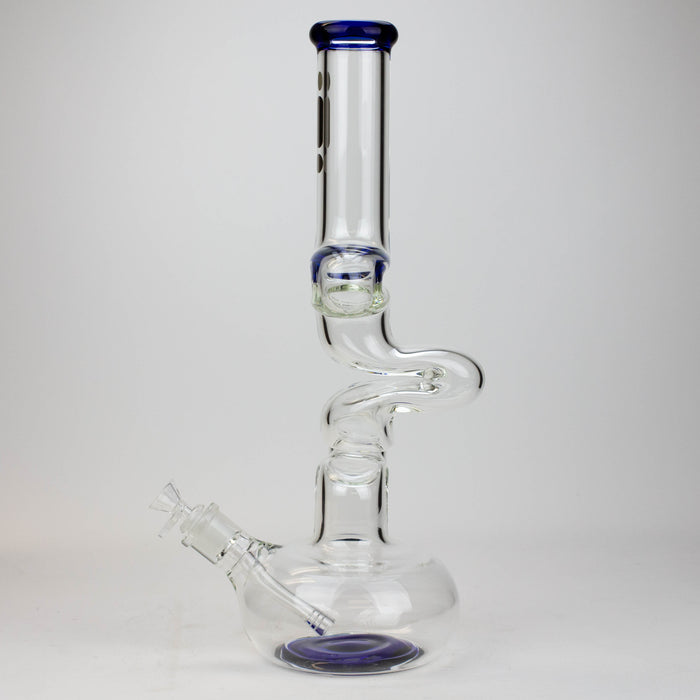 17.5" Infyniti 7mm Zig-zag glass bong