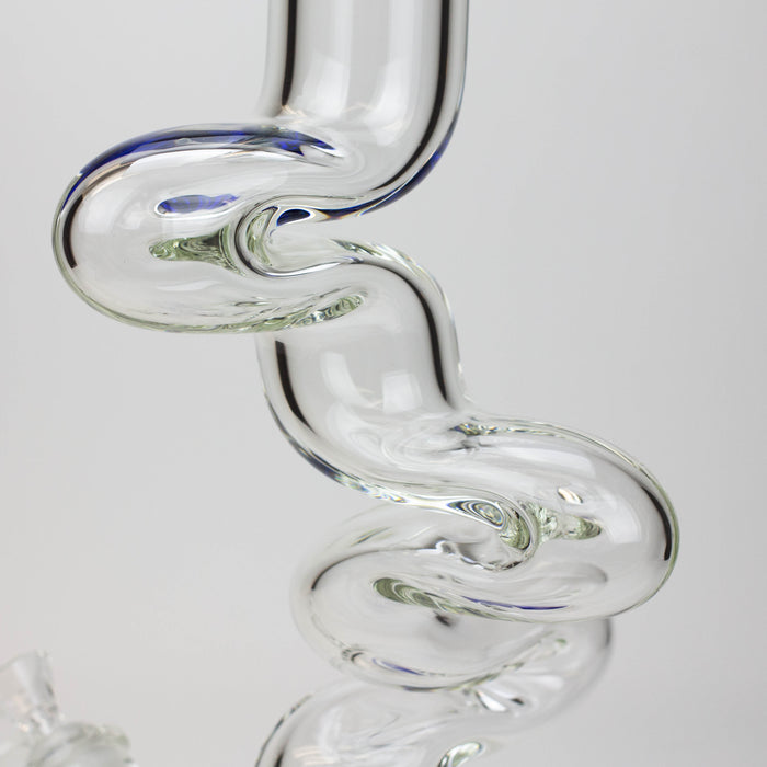 17.5" Infyniti 7mm Zig-zag glass bong