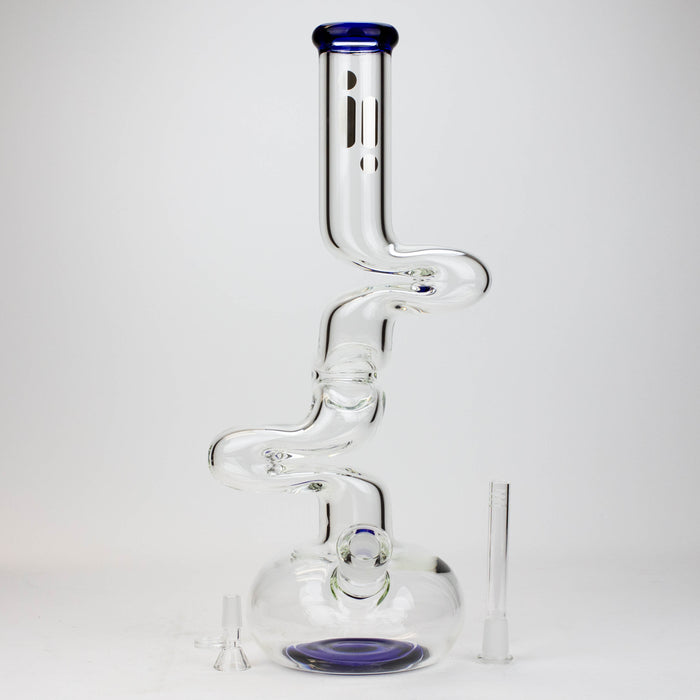 17.5" Infyniti 7mm Zig-zag glass bong